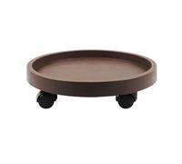 GEK208130 Jardin Support de Pot Fleurs Rond et Mobile, avec roulettes, Base Soucoupe for bonsaï Plantes en Pot(Noir,Grand)