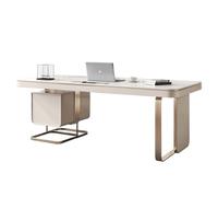 GEK208130 Lampe de bureau simple de luxe, moderne, style minimaliste haut de gamme, plaque rocheuse, bureau et chaise, table de concepteur, table d'étude, bureau d'écriture (200 x 70 x 75 cm)