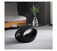 GEK208130 Meuble de Salon Base de café Ovale, Accessoires de Table de Salon avec étagère de Rangement, Base Centrale de canapé de Table Basse Minimaliste