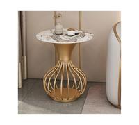 GEK208130 Meuble de Salon Tables d'appoint Rondes, Petite Table d'appoint for la Famille, Table d'appoint for café, thé, Salon, Salle à Manger, Chambre à Coucher, Petits espaces Minimaliste(Gold)