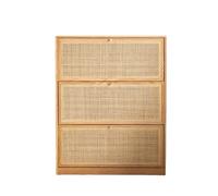 GEK208130 Moderne Armoire à Chaussures à Bascule Ultra-Mince en Bois, Petit Appartement, Salon, entrée étroite, Armoire de Rangement à Domicile Organisateur(Log Color)