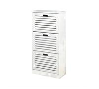 GEK208130 Moderne Armoire à Chaussures avec Portes et tiroirs, Armoire à Chaussures en Bois sur Pied for entrée - Blanc Organisateur