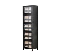 GEK208130 Moderne Armoire à Chaussures Porte Maison Grande capacité entrée étagère à Chaussures Organisateur Gain de Place Simple en Bois Massif Organisateur(10 Layers)