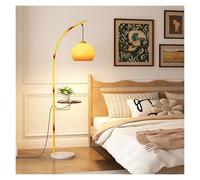 GEK208130 Moderne Lampadaire Arc avec plateau en bois, lampadaire avec 3 températures de couleur, grand lampadaire for chambre à coucher et salon Lampe haute