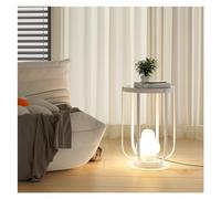 GEK208130 Moderne Lampadaire avec table, lampadaire de décoration industrielle avec étagère de table basse, lampadaire moderne for salon, bureau, chambre à coucher Lampe haute(Blanc)