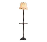 GEK208130 Moderne Lampadaire de salon, un canapé d'appoint en bois, table de chevet simple for chambre à coucher, rangement Lampe haute(Bruin)