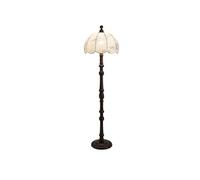 GEK208130 Moderne Lampadaire en bois noir for salon, chambre à coucher, canapé, lampe de table verticale, abat-jour en tissu Lampe haute