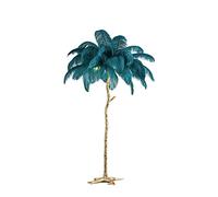 GEK208130 Moderne Lampadaire en plumes for salon, chambre à coucher, décoration de vacances, lampe d'ambiance, lampe de bureau personnalisée (à l'exclusion de la source de lumière) Lampe haute(Blue)