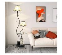 GEK208130 Moderne Lampadaire, lampe sur pied simple avec table basse en verre, lampadaire avec pieds de canapé matériels, for salon/chambre/bureau Lampe haute(Noir)