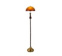 GEK208130 Moderne Lampadaire rétro marron, abat-jour en acrylique, for salon, canapé, bureau, chambre à coucher, trois couleurs changeantes Lampe haute