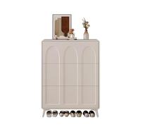 GEK208130 Moderne Meuble à Chaussures de 120 cm de Haut avec 3 tiroirs rabattables, Design Minimaliste Moderne, Meuble étroit, étagère de Rangement for Salon et Couloir - Blanc Organisateur