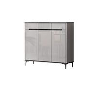 GEK208130 Moderne Meuble à Chaussures d'entrée avec Portes et tiroirs, Rangement Moderne avec étagères réglables. Ardoise Organisateur