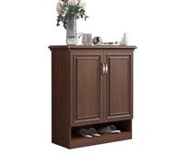 GEK208130 Moderne Meuble à Chaussures d'entrée de 80 cm, Meuble à Chaussures Fin de 36 cm, étagère de Rangement indépendante à 4 Niveaux - Marron Organisateur