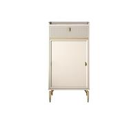 GEK208130 Moderne Meuble à Chaussures Fin à 4 Niveaux avec étagères réglables, Meuble à Chaussures Autonome en Bois avec Portes for Couloir et Salon Organisateur