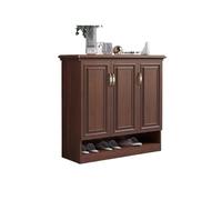 GEK208130 Moderne Meuble à Chaussures Fin de 36 cm, Meuble d'entrée de 120 cm, étagère de Rangement indépendante à 4 Niveaux - Marron Organisateur