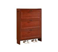 GEK208130 Moderne Range-Chaussures avec 3 tiroirs rabattables, Meuble à Chaussures encastré Marron for Un Rangement Compact à l'entrée, étagère autoportante étroite Organisateur