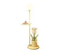 GEK208130 Moderne Table et lampe combinées, lampe de lecture de chevet, table d'appoint moderne avec lampadaire for salon, salon, bureau, chambre à coucher Lampe haute(Yellow)