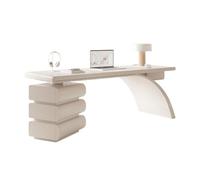 GEK208130 Petit bureau à vent simple couleur crème pour femme - En bois massif - 180 x 70 x 75 cm