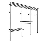 GEK208130 Portique Vetement Présentoir Mural à Double Couche, Support Suspendu for magasins de vêtements, Usage Domestique Chambre(Grand)