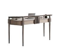 GEK208130 Simple Bureau de Luxe en Dalle de Roche avec Rangement, Bureau d'étude Moderne avec Prises de Charge latérales Écriture(S)