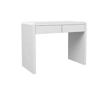 GEK208130 Simple Bureau d'écriture for la Maison, Table de Maquillage for Chambre à Coucher, Bureau Blanc, Coiffeuse Minimaliste Moderne avec Double tiroirs, Table d'ordinateur Écriture(120X50X75CM)