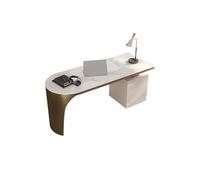 GEK208130 Simple bureau minimaliste moderne en dalle de roche, table pour PC, studio à la maison, designer, bureau haut de gamme d'écriture (or, 180 x 70 x 74 cm)