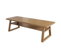 GEK208130 Simple Bureau Moderne en Bois, Table de conférence rectangulaire, Table à Manger avec étagères Amovibles for la Maison, Le Bureau et Le Salon Écriture(S)