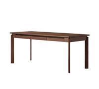 GEK208130 Simple Bureau rectangulaire Moderne en frêne de 180 cm avec tiroir dissimulé, Style Simple, for Bureau à Domicile, Noyer Écriture
