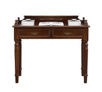 GEK208130 Simple Bureau Vintage de Style américain avec tiroirs, Bureau d'étude en Bois, Coiffeuse for Petit Espace, Noyer Écriture(S)