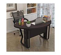 GEK208130 Simple Home Bureau pour ordinateur de bureau en forme de croissant d'arc Noir 160 x 103 x 75 cm