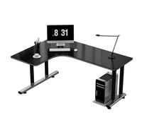 GEK208130 Simple Table d'angle for Ordinateur de Bureau, Table d'étude Simple et Moderne for étudiant, Bureau d'angle en Forme de L, Chambre à Coucher, ménage Écriture(Black Left,120x80x75cm)