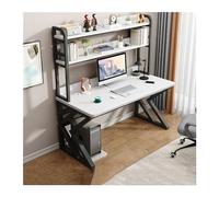 GEK208130 Simple Table PC Bureau Accueil Bureau Hutch Table tout-en-un Combo Hole Board Studio Table de jeu Chambre Bureau Écrire (blanc, 150x60x170cm)