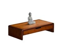 GEK208130 Table Bouddhiste Petit Socle d'autel de Bureau Bouddha, avec tiroir, Table d'hommage à encens en Bambou Armoire à autel