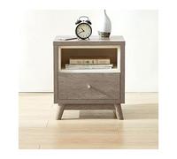 GEK208130 Table de chevet en bois gris - Table de chevet moderne avec tiroir - Pour chambre à coucher, salon et chambre à coucher - 18,8 pouces de haut