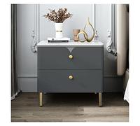 GEK208130 Table de chevet moderne avec 2 tiroirs, tables de chevet pour bureau, salon, chambre (gris foncé) (30 x 40 x H51 cm)