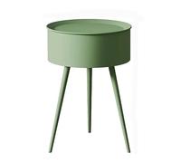 GEK208130 Table de chevet simple à pieds hauts en fer de couleur unie - Petite capacité de rangement - Table de chevet simple pour chambre à coucher (001, L)