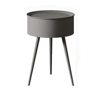 GEK208130 Table de chevet simple à pieds hauts en fer de couleur unie - Petite capacité de rangement - Table de chevet simple pour chambre à coucher (003, M)