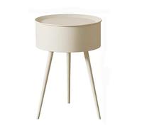 GEK208130 Table de chevet simple à pieds hauts en fer de couleur unie - Petite capacité de rangement - Table de nuit simple pour chambre à coucher (005, M)