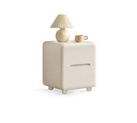 GEK208130 Table De Nuit Armoire de Rangement Blanche avec tiroirs, Petite Armoire de Chevet en Bois Massif for Salon, Chambre à Coucher, Salle d'étude Chambre à Coucher