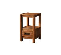 GEK208130 Table De Nuit Armoire de Rangement en Bois Massif avec tiroirs de Couleur Marron Petite Armoire for Salon, Chambre, Bureau, for Livres, Lampes, etc. Chambre à Coucher(Grand)