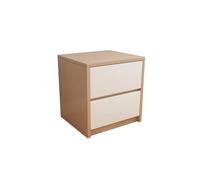GEK208130 Table De Nuit Table de Chevet en Bois Massif, Buffet de Rangement for Salon, Couleur Bois Originale, 2 tiroirs, Meuble de Rangement sur Pied for Chambre à Coucher, Salon Chambre à Coucher