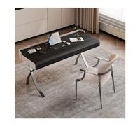 GEK208130 Table d'ordinateur simple en bois massif léger de luxe moderne et simple, bureau à domicile, bureau, chambre à coucher, salle d'étude, bureau d'écriture (noir, 120 x 60 x 74 cm)