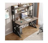 GEK208130 Table simple pour PC, bureau à domicile, clapier tout-en-un, table combinée avec trous, table de jeu, chambre à coucher, bureau, écriture (gris, 160 x 60 x 170 cm)