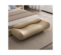 GEK208130 Tabouret ondulé moderne de qualité supérieure pour chambre à coucher avec dossier, tabouret à ressorts, tabouret de chevet, canapé-lit, canapé, banc long décoratif (kaki)