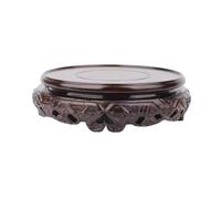 GEK208130 Vase Pied de piédestal Base de présentation Circulaire en ébène for Petit Vase de Service à thé d'intérieur Bonsaï Décoration de la Maison(XS)