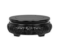 GEK208130 Vase Pied de piédestal Base de présentation Circulaire en ébène for Sculpture en Relief, Vase Bocal à Poissons, Support for bonsaï Décoration de la Maison(Grand)