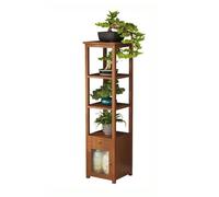 GEK208130 Vase Pied de piédestal Étagères décoratives Multicouches for bonsaïs en Bambou sur Pied for Salon Décoration de la Maison
