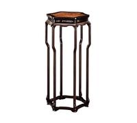 GEK208130 Vase Pied de piédestal Présentoir à bonsaï Hexagonal de Style Chinois Classique, Sculpture ajourée en séquoia Décoration de la Maison