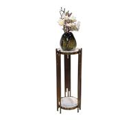 GEK208130 Vase Pied de piédestal Présentoir de Plantes de Luxe Moderne et léger, Base en marbre et Acier Inoxydable for bonsaï d'intérieur Décoration de la Maison(Petit)