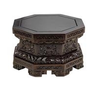 GEK208130 Vase Pied de piédestal Présentoir octogonal en ébène, Base for théière, Vase et bonsaï, for la décoration de la Maison ou du Bureau Décoration de la Maison(Petit)